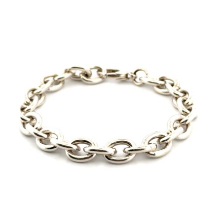 6.5” - 925 Sterling Silver Rolo Link Chain Bracelet 28.8g