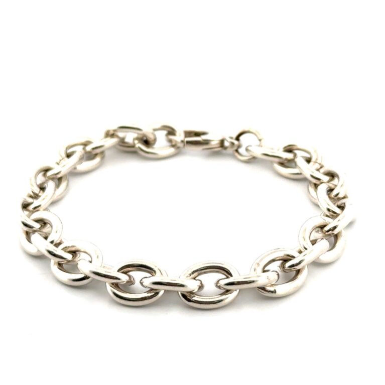 6.5” - 925 Sterling Silver Rolo Link Chain Bracelet 28.8g