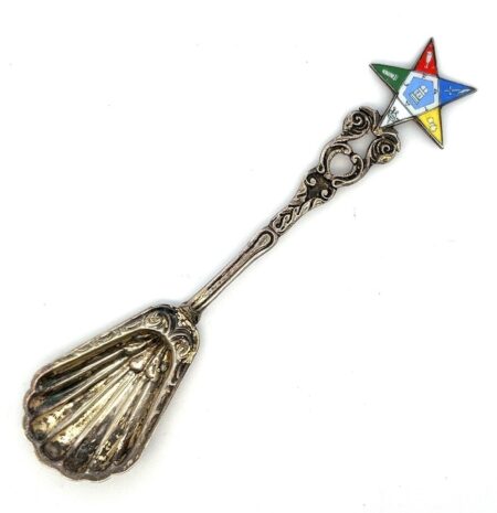 4.75” Order of The Eastern Star 925 Sterling Silver Spoon Made in Germany 12g