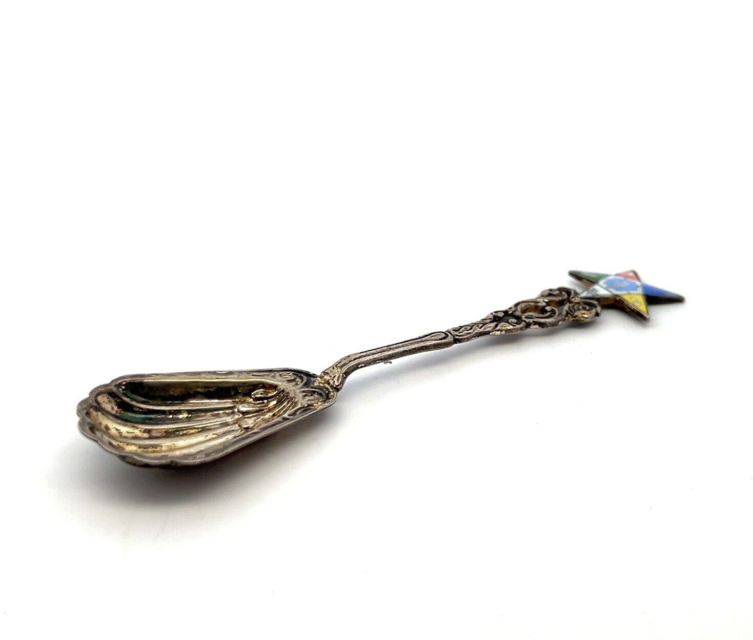 4.75” Order of The Eastern Star 925 Sterling Silver Spoon Made in Germany 12g - Image 3