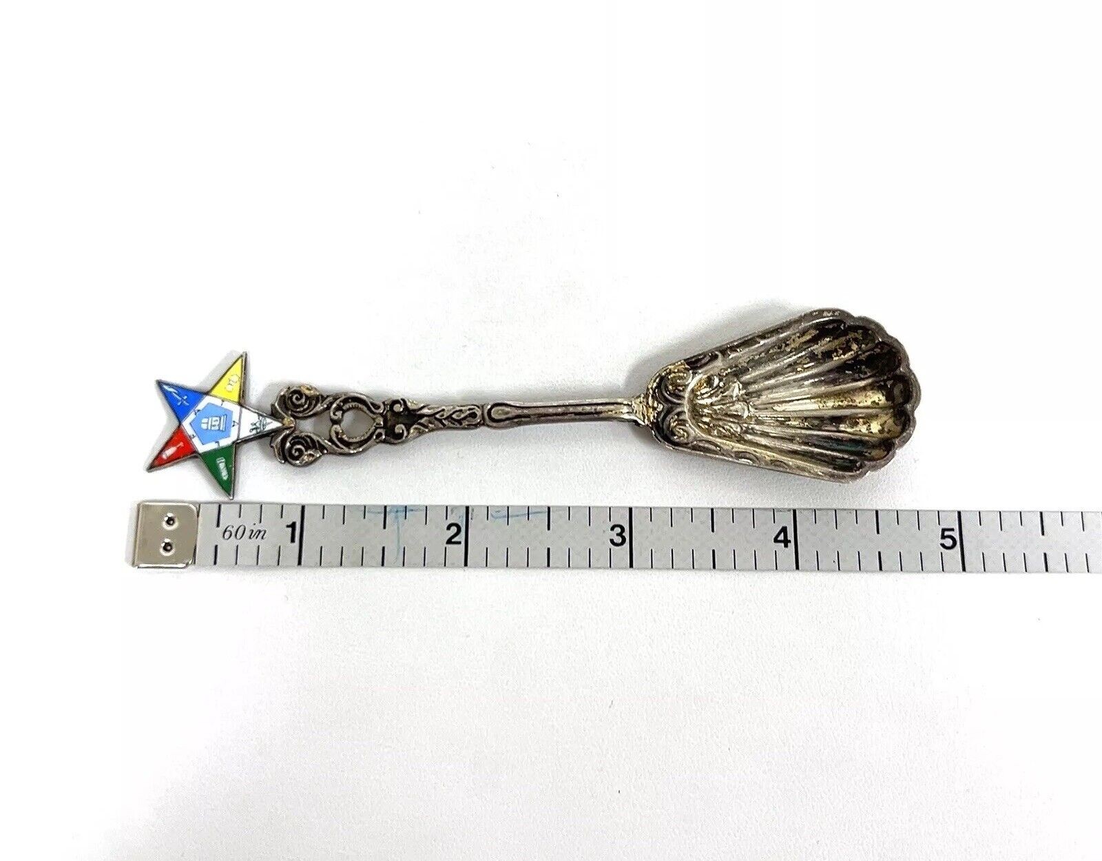 4.75” Order of The Eastern Star 925 Sterling Silver Spoon Made in Germany 12g - Image 9