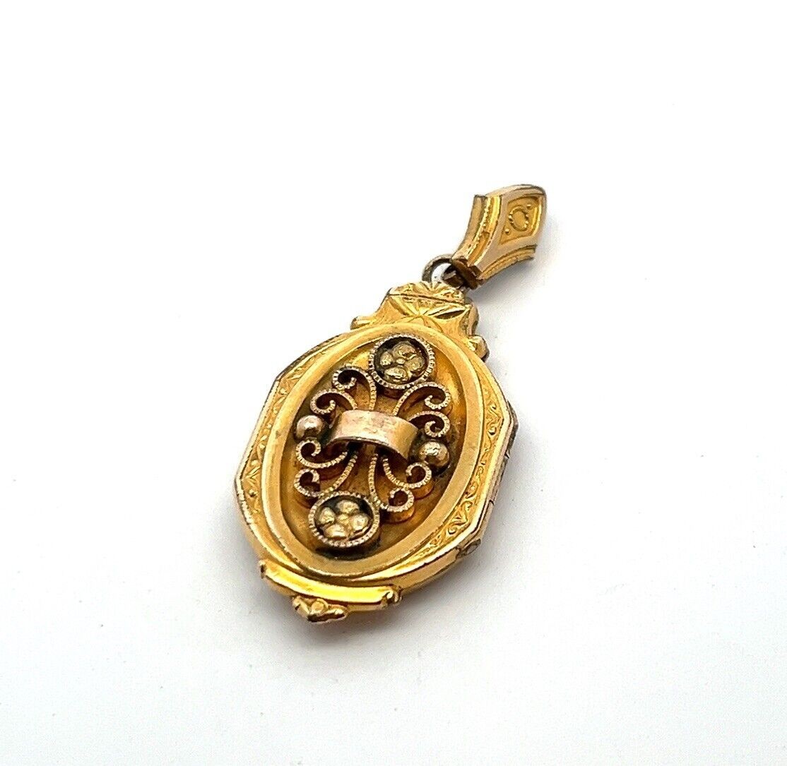 Antique 1/20 12k Gold Filled - Walter E. Hayward - Locket Pendant 7.3g - Image 2
