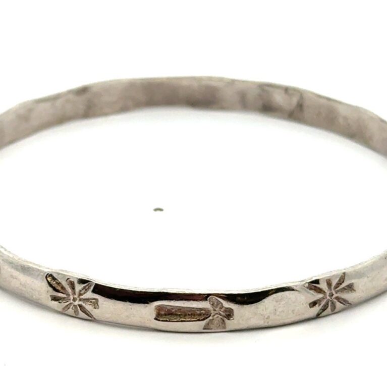 .925 Sterling Silver 8.5” Hatchet Bangle Bracelet 15.4g