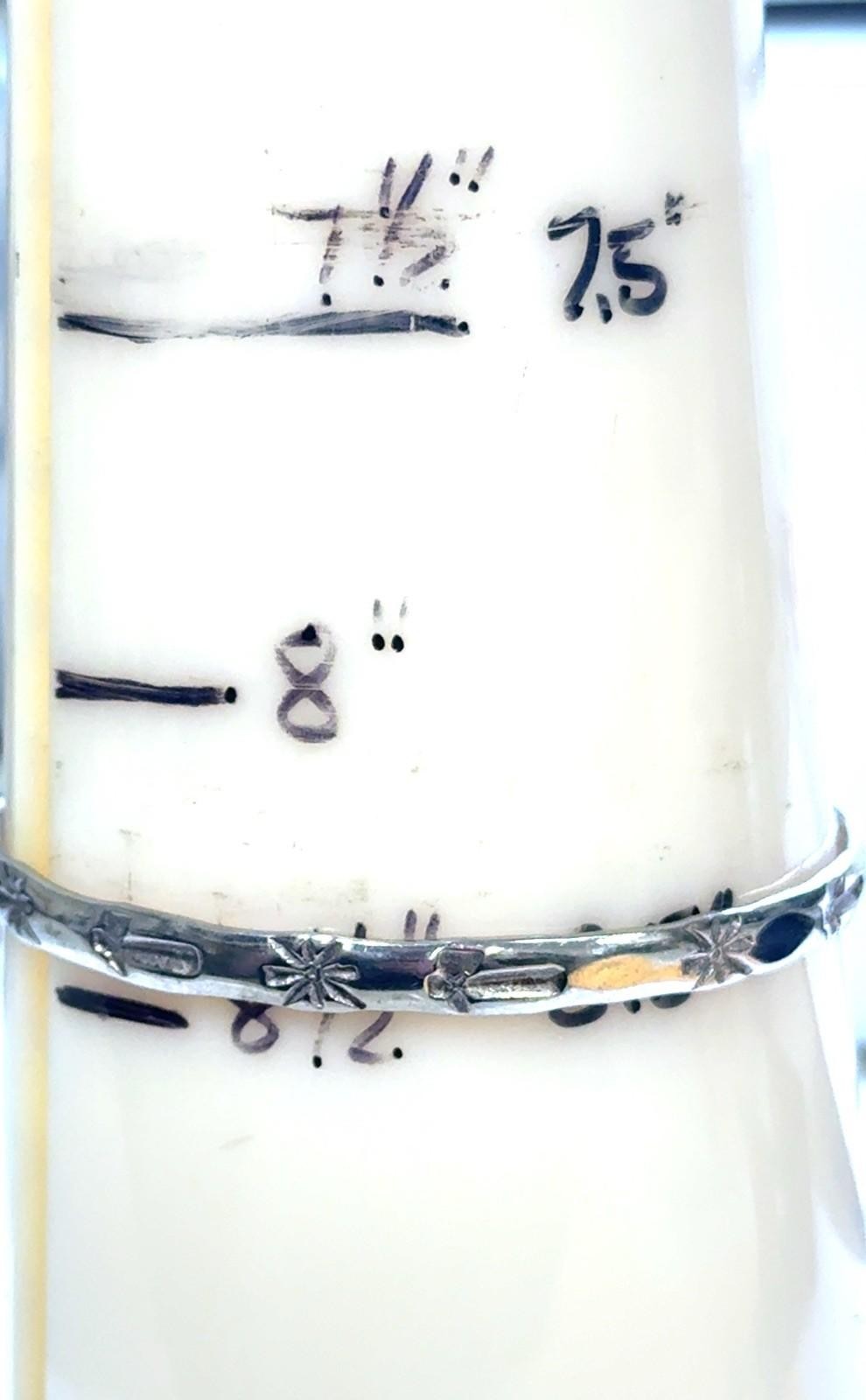 .925 Sterling Silver 8.5” Hatchet Bangle Bracelet 15.4g - Image 6