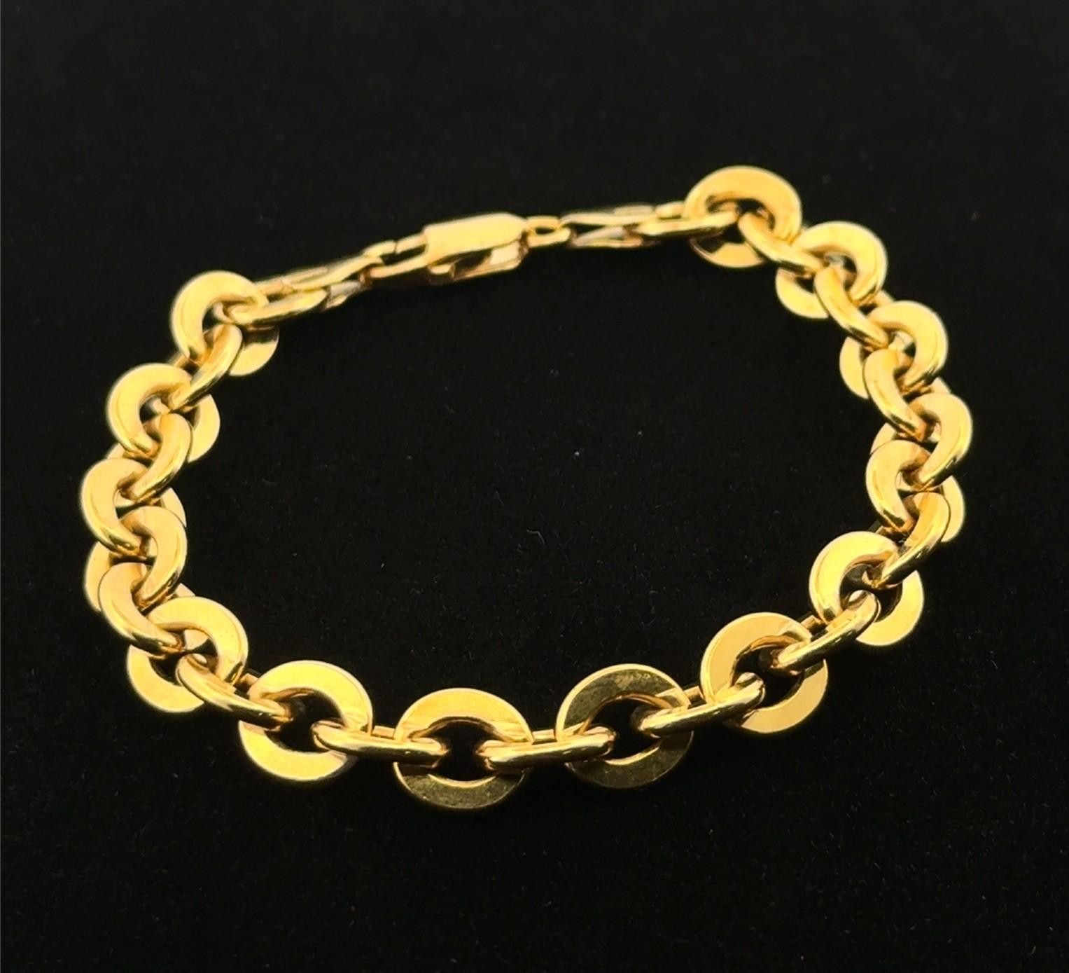 7” Italy Gold Vermeil 925 Sterling Silver Rolo Chain Bracelet 27.5g - Image 2