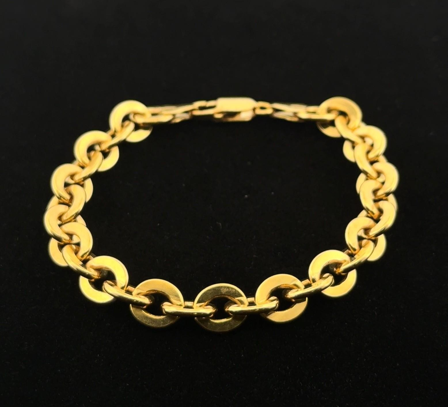 7” Italy Gold Vermeil 925 Sterling Silver Rolo Chain Bracelet 27.5g - Image 3
