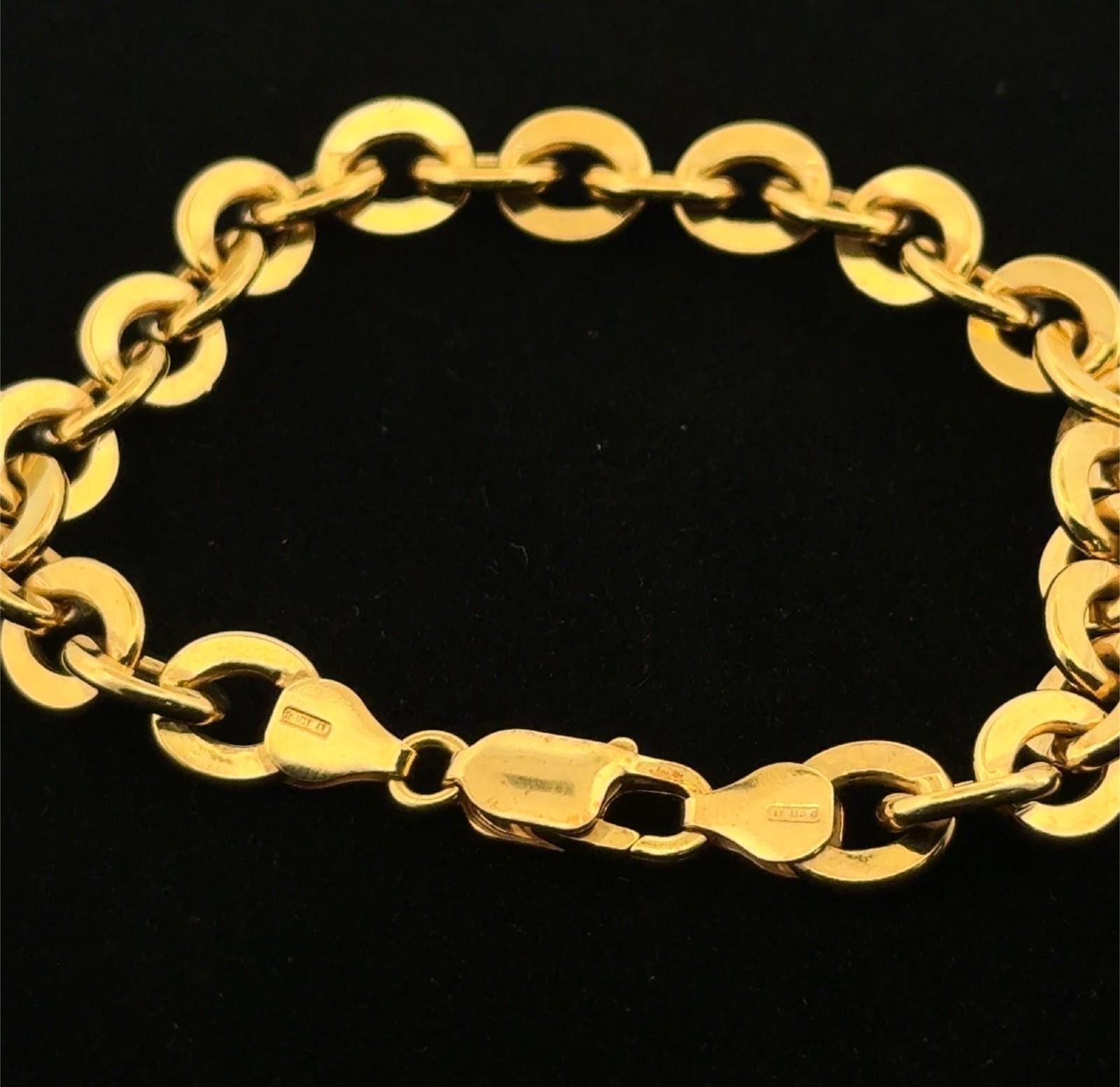 7” Italy Gold Vermeil 925 Sterling Silver Rolo Chain Bracelet 27.5g - Image 4