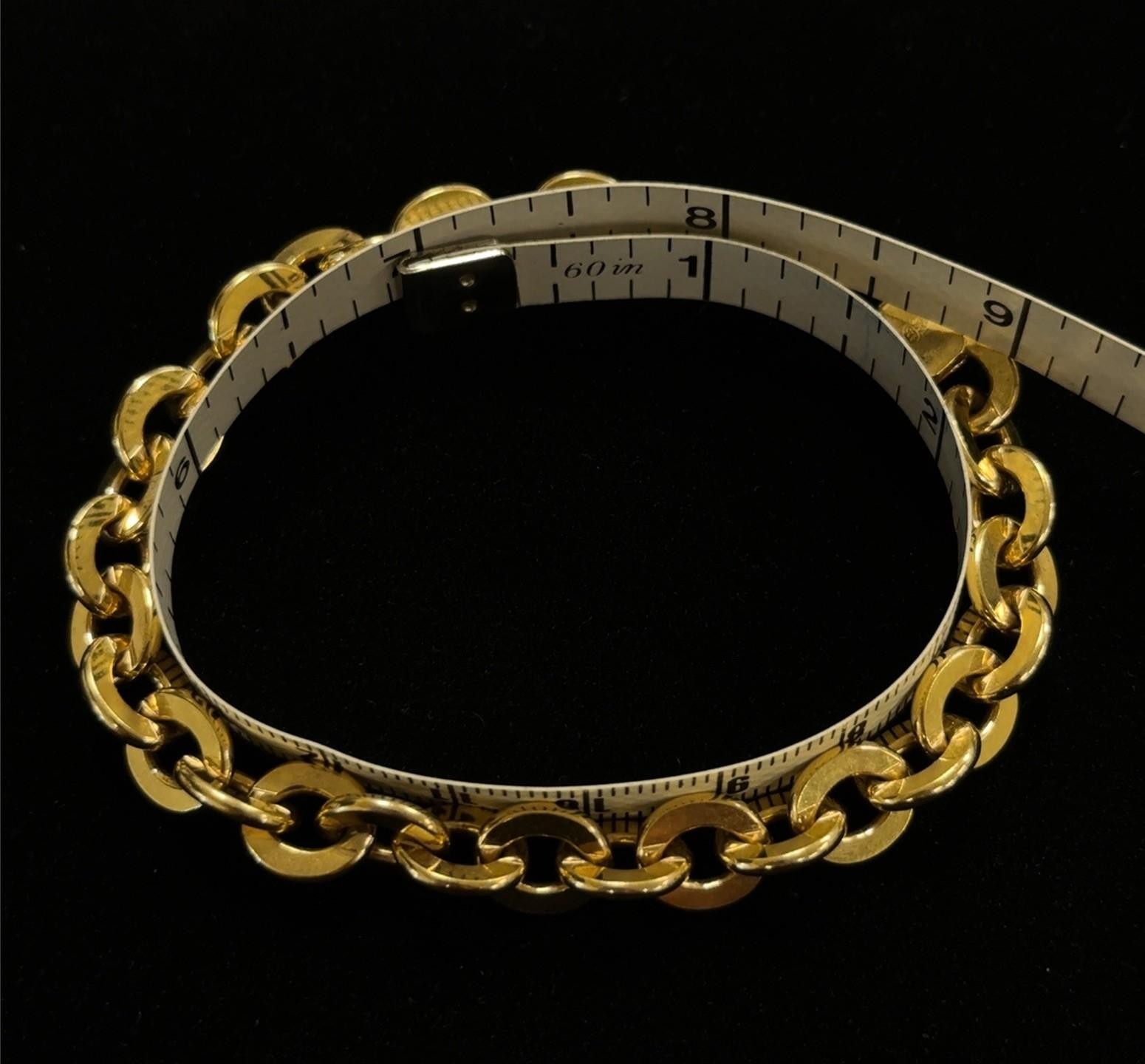 7” Italy Gold Vermeil 925 Sterling Silver Rolo Chain Bracelet 27.5g - Image 9