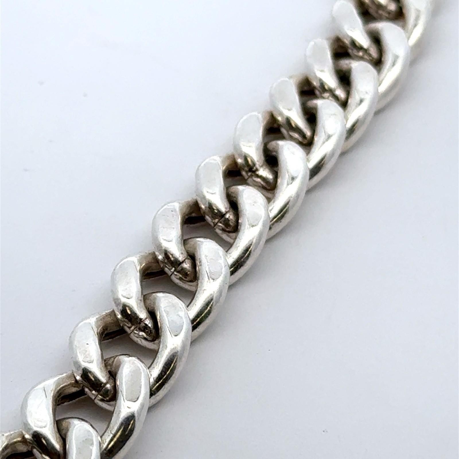 8” .925 Sterling Silver Cuban Link Bracelet, Made In Italy, 21.8g - Image 9