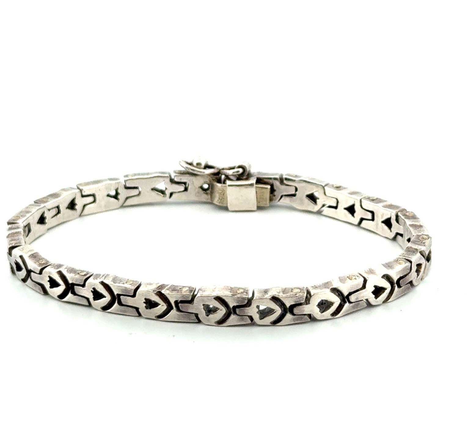 7” Taxco Mexico 925 Sterling Silver Bracelet 29.6g
