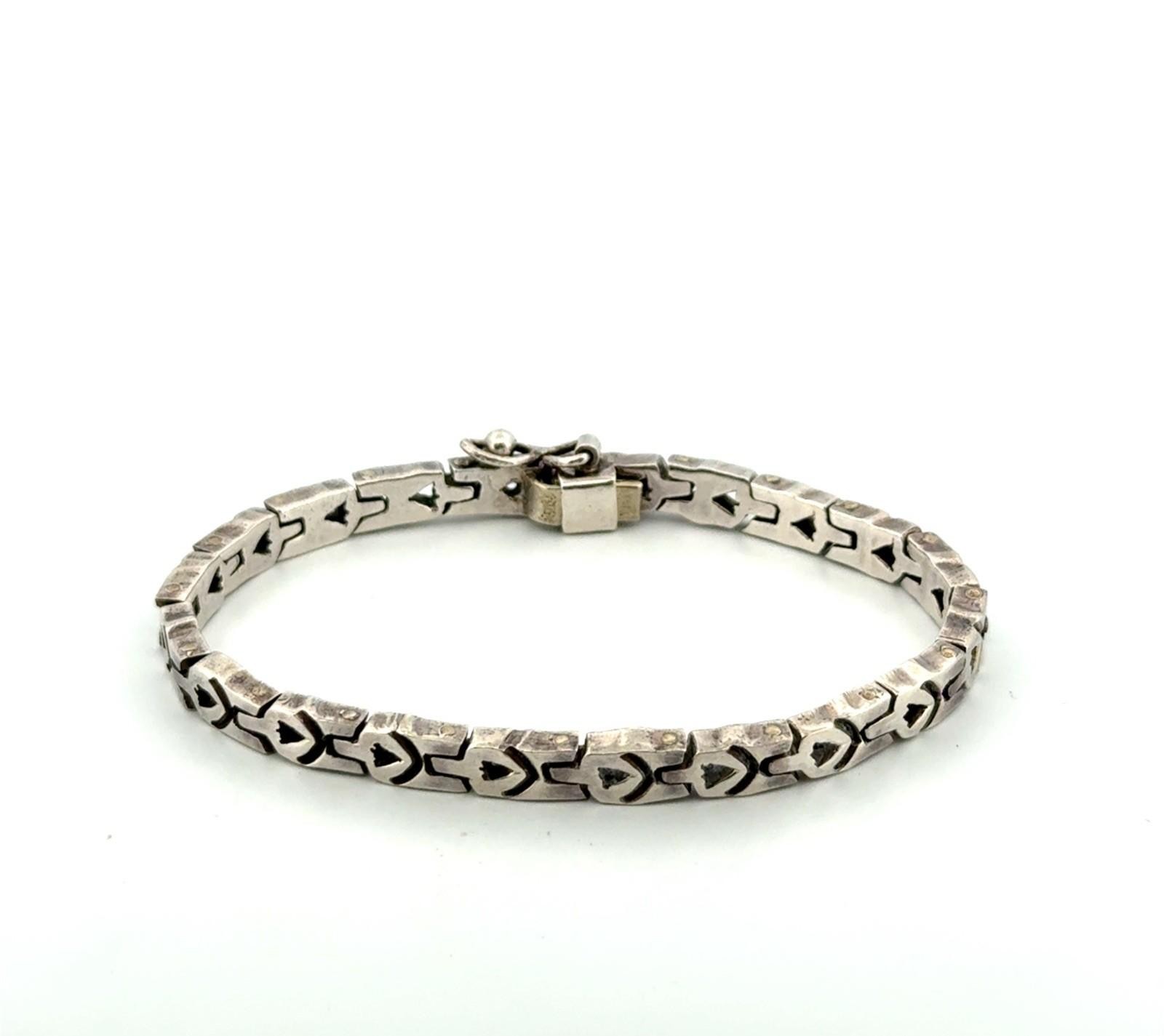 7” Taxco Mexico 925 Sterling Silver Bracelet 29.6g - Image 2