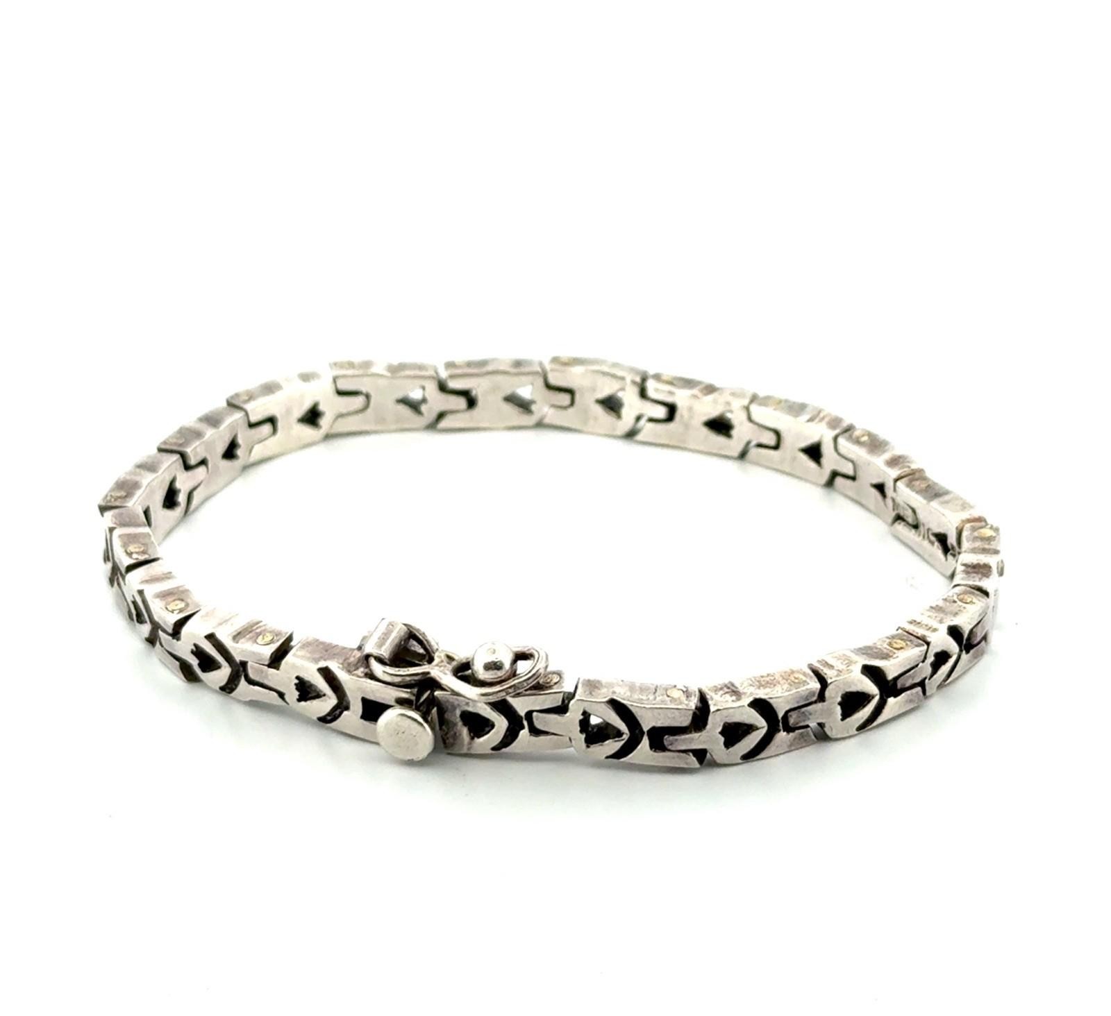 7” Taxco Mexico 925 Sterling Silver Bracelet 29.6g - Image 3