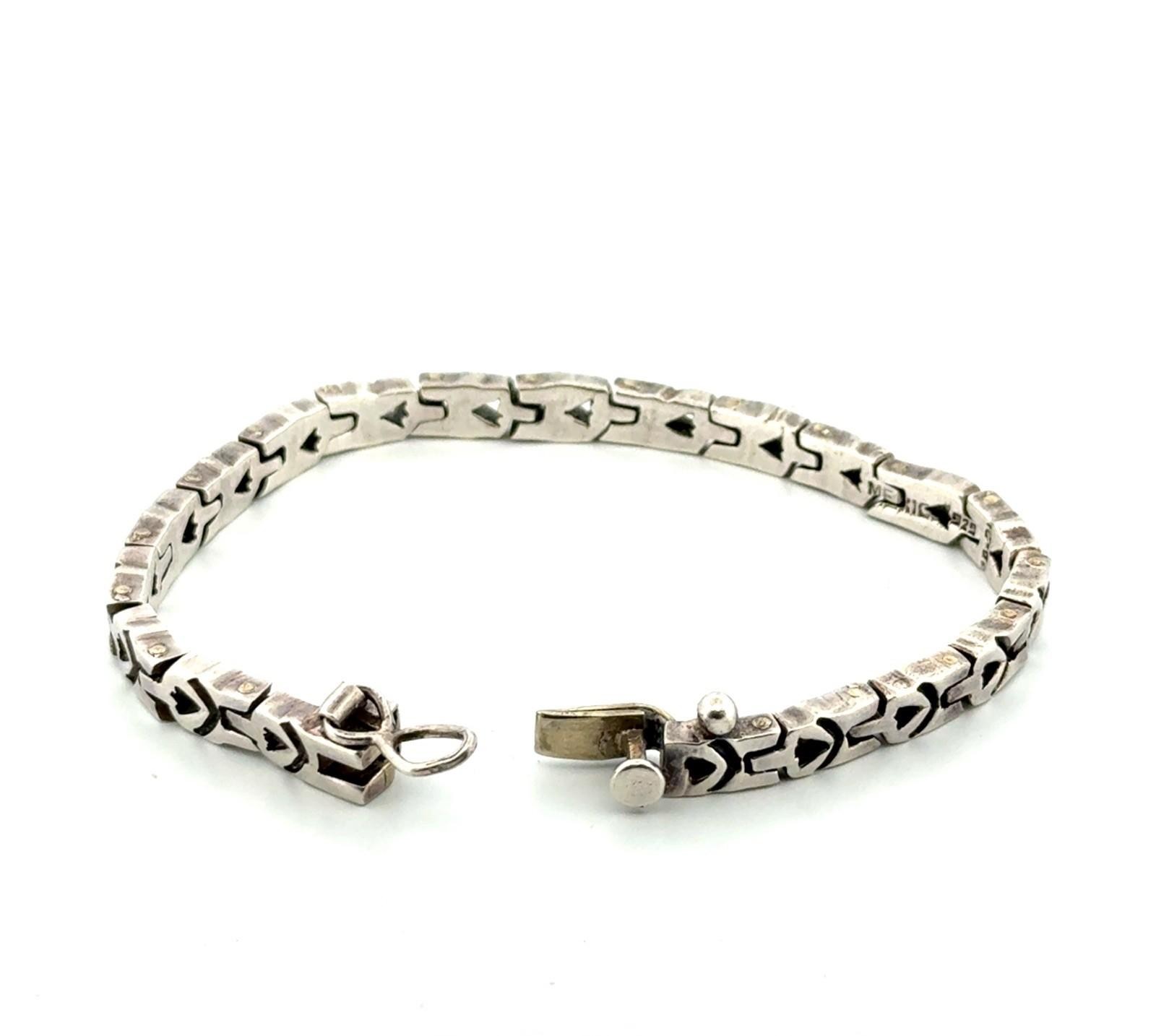 7” Taxco Mexico 925 Sterling Silver Bracelet 29.6g - Image 4