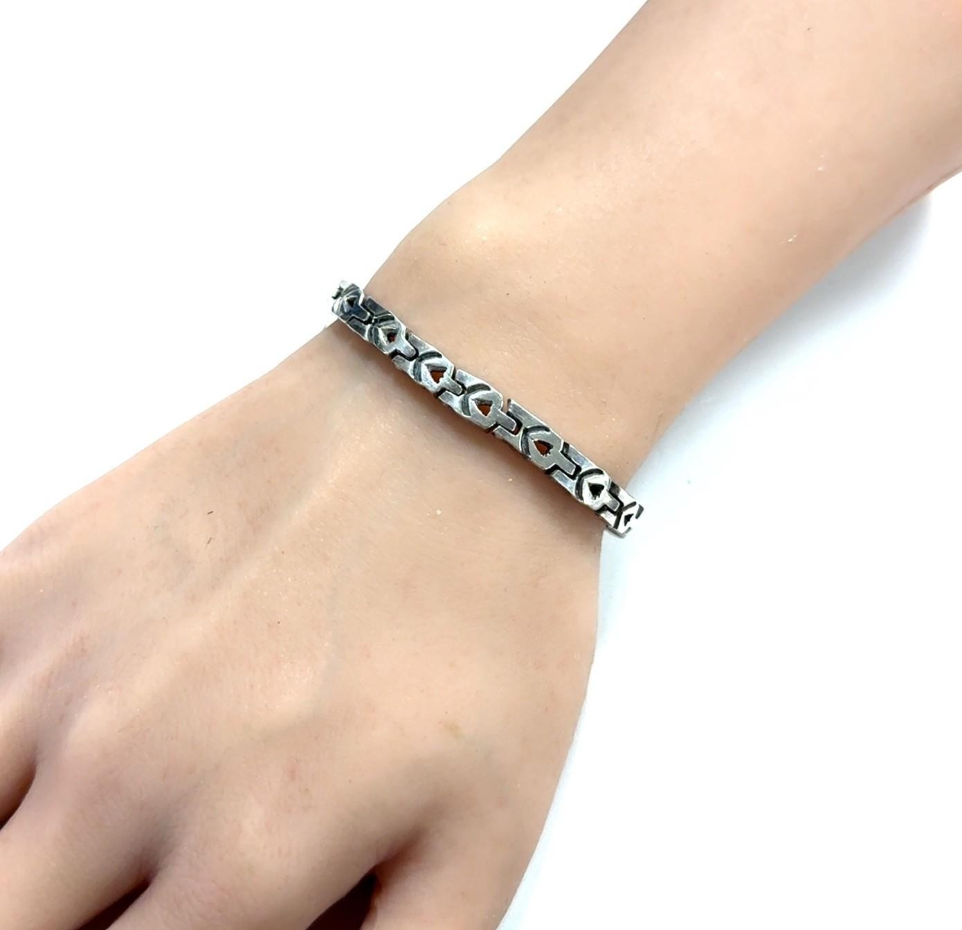 7” Taxco Mexico 925 Sterling Silver Bracelet 29.6g - Image 5