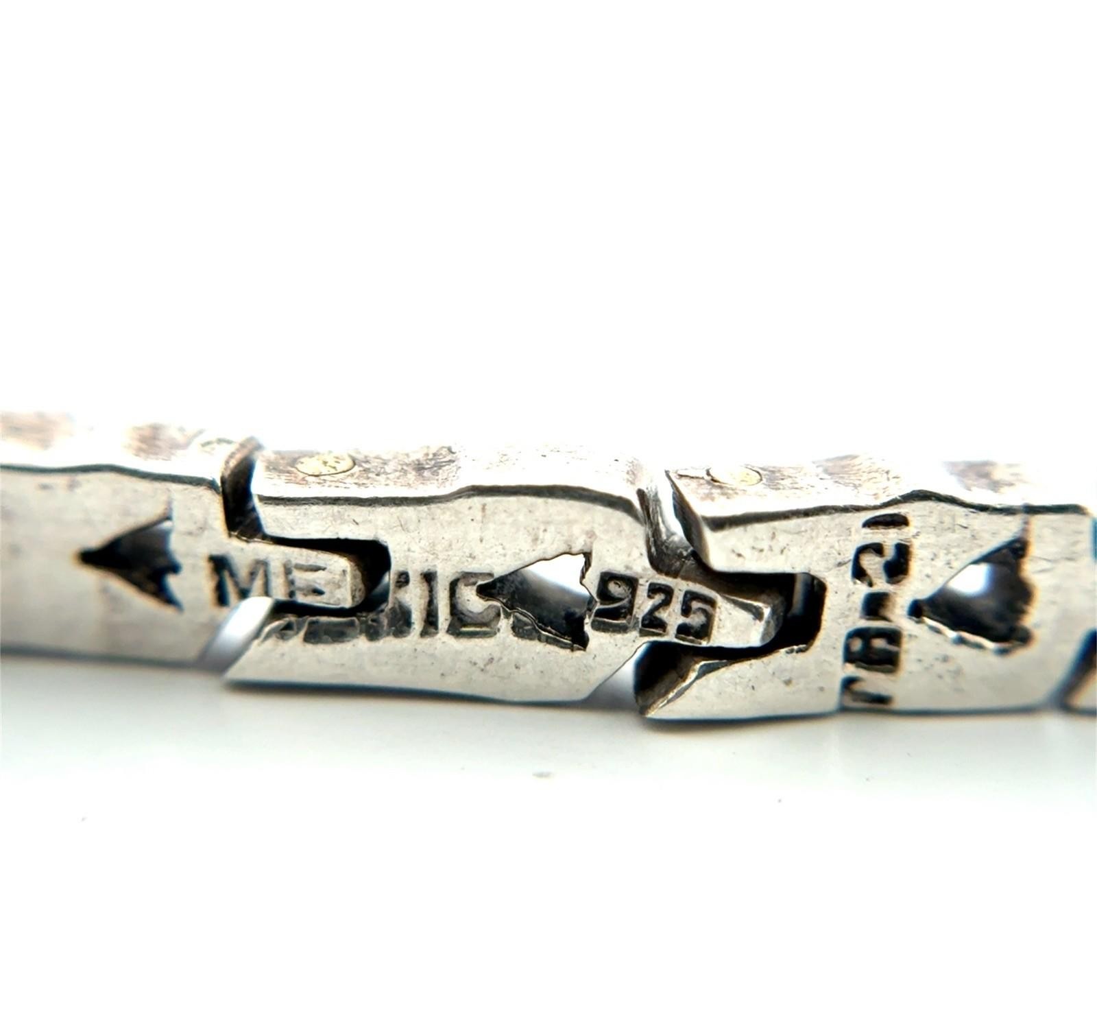 7” Taxco Mexico 925 Sterling Silver Bracelet 29.6g - Image 6