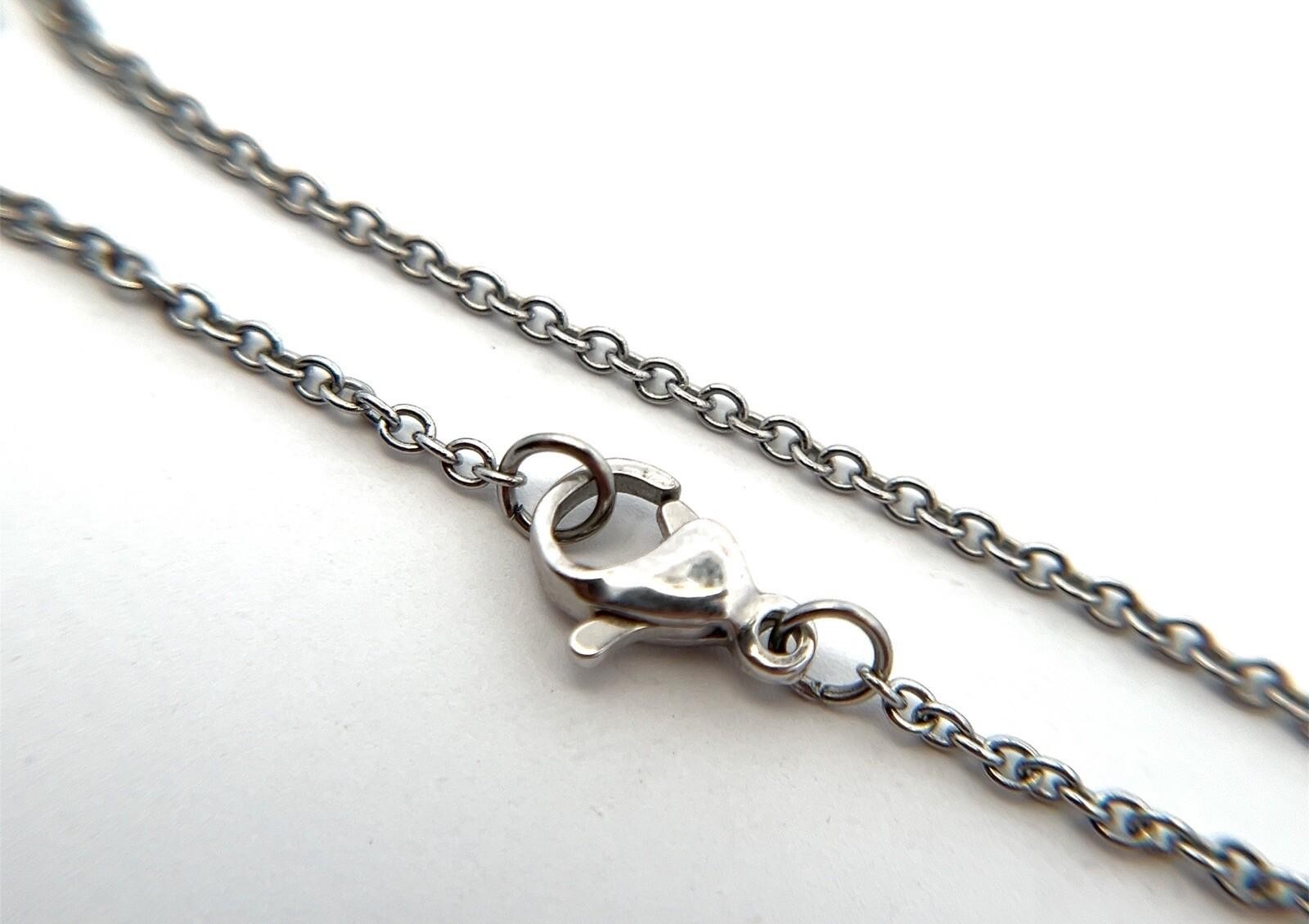 20” STS Karis 925 Black Onyx Filigree Cross Pendant on St.Steel Rolo Chain 10.8g - Image 7