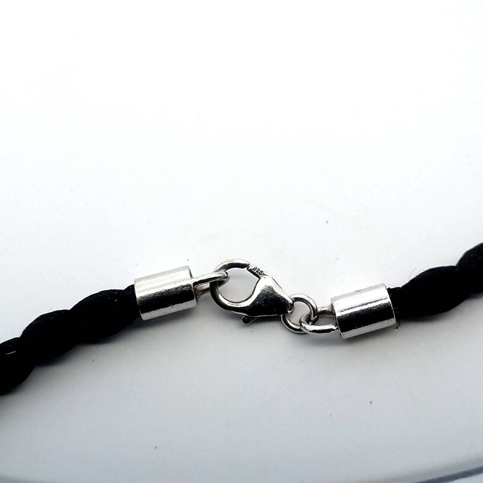 Vintage Connemara Marble Silver Heart on 18" Silk Rope - Image 5
