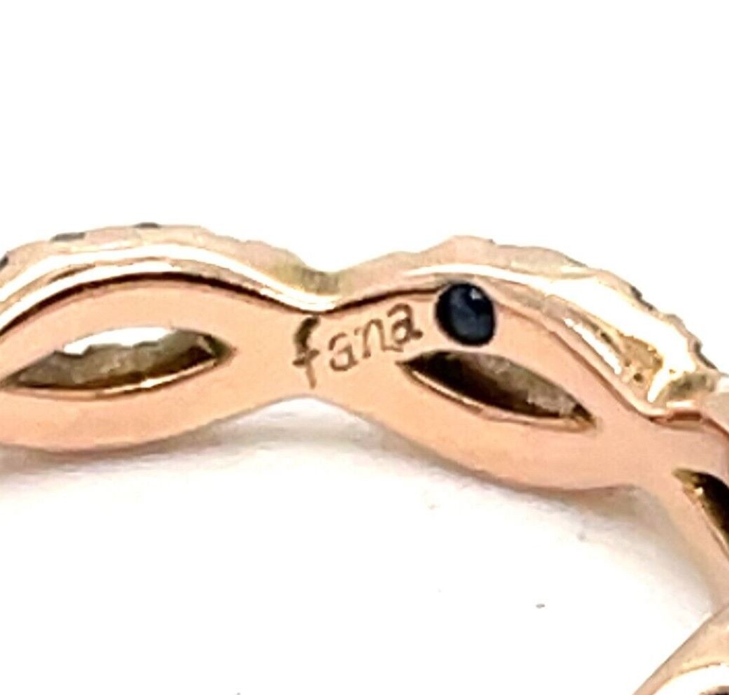 Fana 14K Rose Gold Twisted Diamond Stackable Infinity Band - Size 5.5 - Image 4