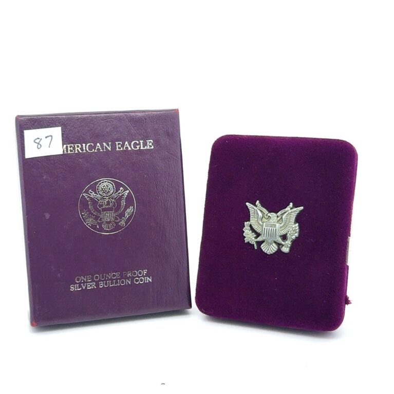 1987-S Proof American Silver Eagle-1 Oz. .999 Fine-Box & CoA, Slight Toning