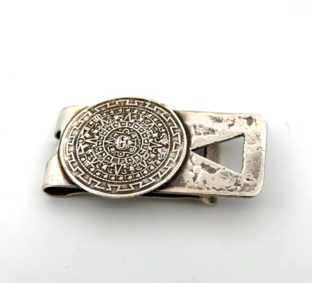 FHC Mexico 925 Sterling Silver Aztec Calendar Money Clip 25.7g