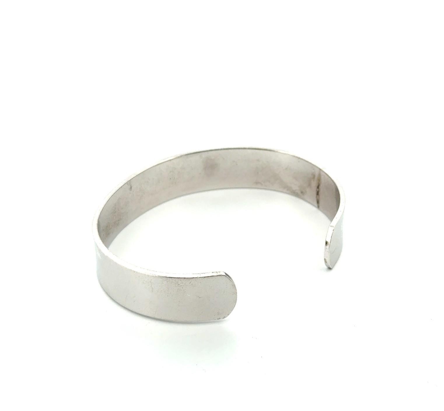 6.75” x 12.5mm Van Dell 925 Sterling Silver Blank Polished Cuff Bracelet 29.4g - Image 2