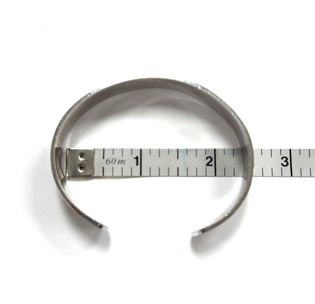 6.75” x 12.5mm Van Dell 925 Sterling Silver Blank Polished Cuff Bracelet 29.4g - Image 9
