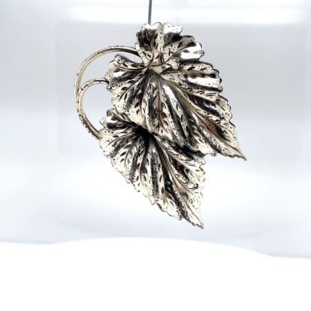 Vintage Danecraft Sterling Silver Double Leaf Brooch