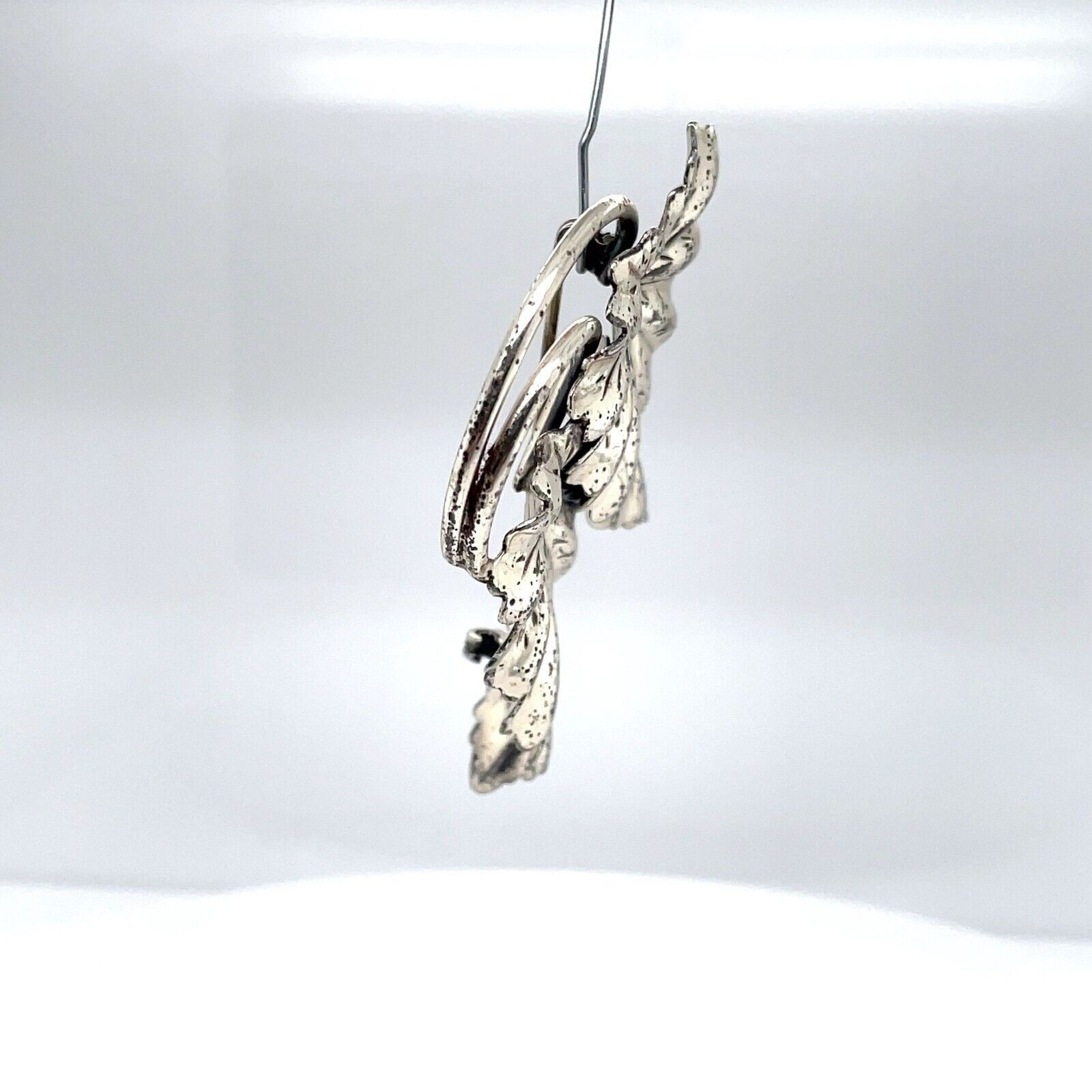 Vintage Danecraft Sterling Silver Double Leaf Brooch - Image 4