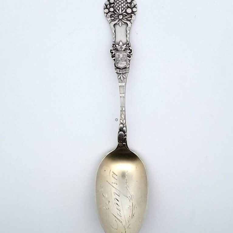 Wallace Silver States & Cities Souvenir 5.25" Spoon Series Tampa Florida - 15.4g