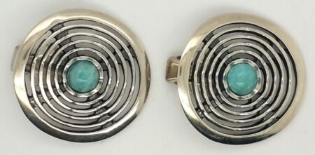 Vintage Uni D-A (David Andersen) Marianne Berg Sterling Silver Round Earrings