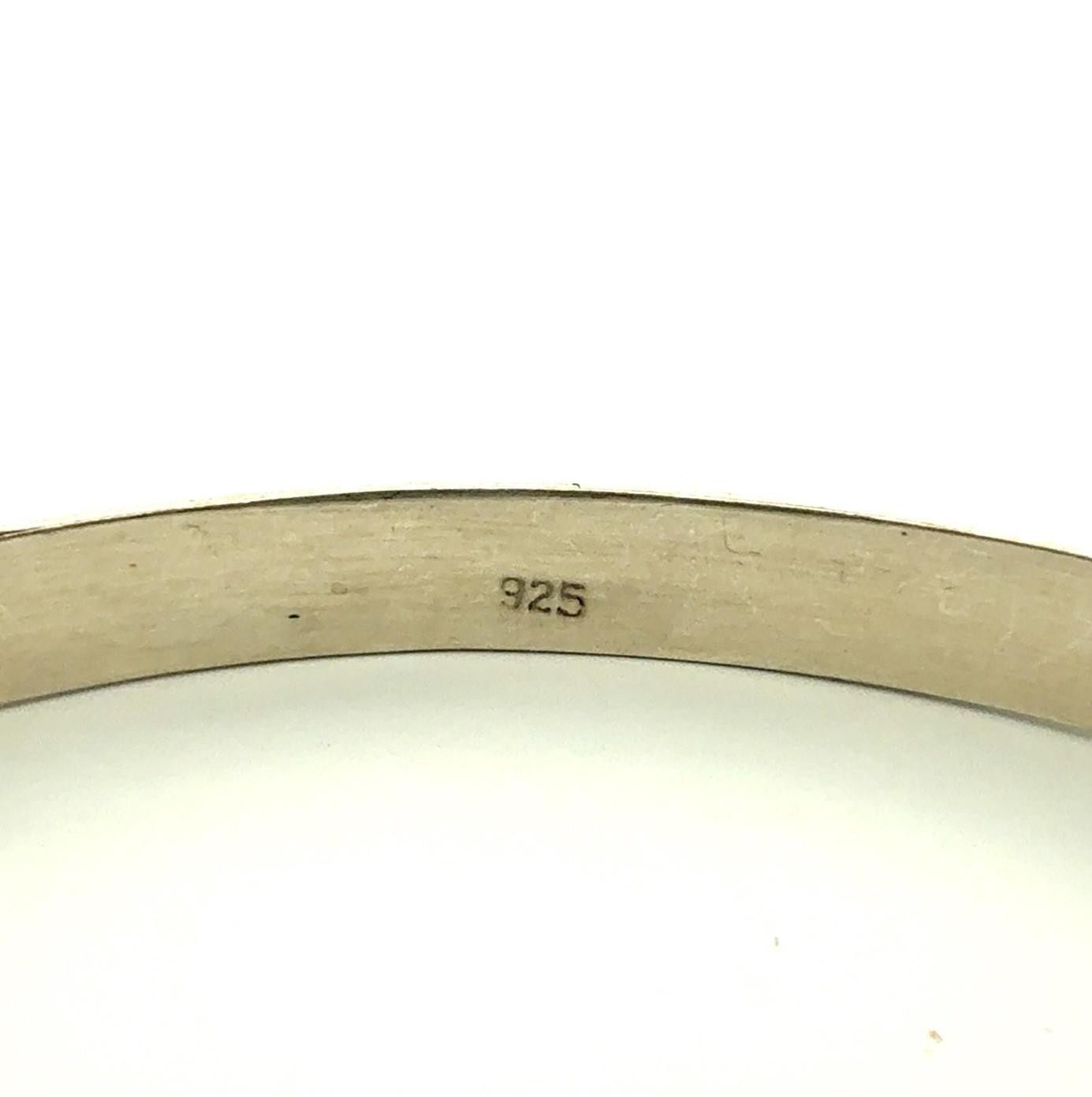 7.5” Hammered Hinged Bangle Bracelet 925 Sterling Silver 5.4g - Image 7