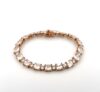 6.75” FAS 925 Sterling Silver Gold Vermeil CZ Tennis Bracelet 17.7g
