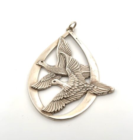 Wallace Sterling 1972 Peace on Earth Doves Pendant Ornament 925 Vintage Silver