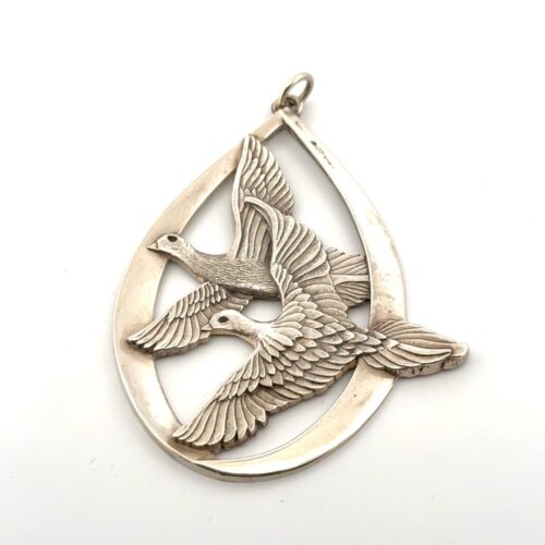 Wallace Sterling 1972 Peace on Earth Doves Pendant Ornament 925 Vintage Silver