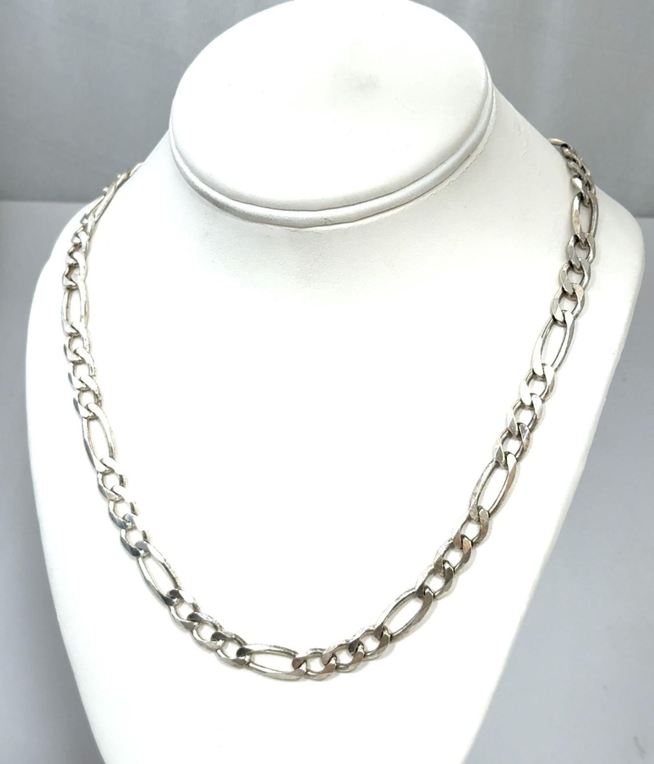 20” x 8mm Italy 925 Sterling Silver Figaro Link Chain Necklace 39.7g - Image 2