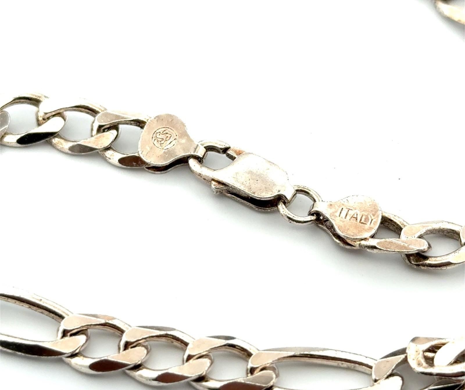 20” x 8mm Italy 925 Sterling Silver Figaro Link Chain Necklace 39.7g - Image 5