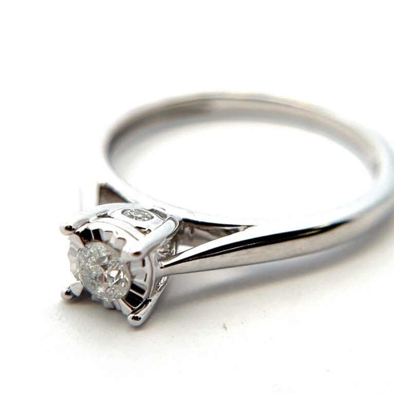 ForeverBride 10k White Gold & 1/4 CTW Natural Diamond Ring Size: 7.25