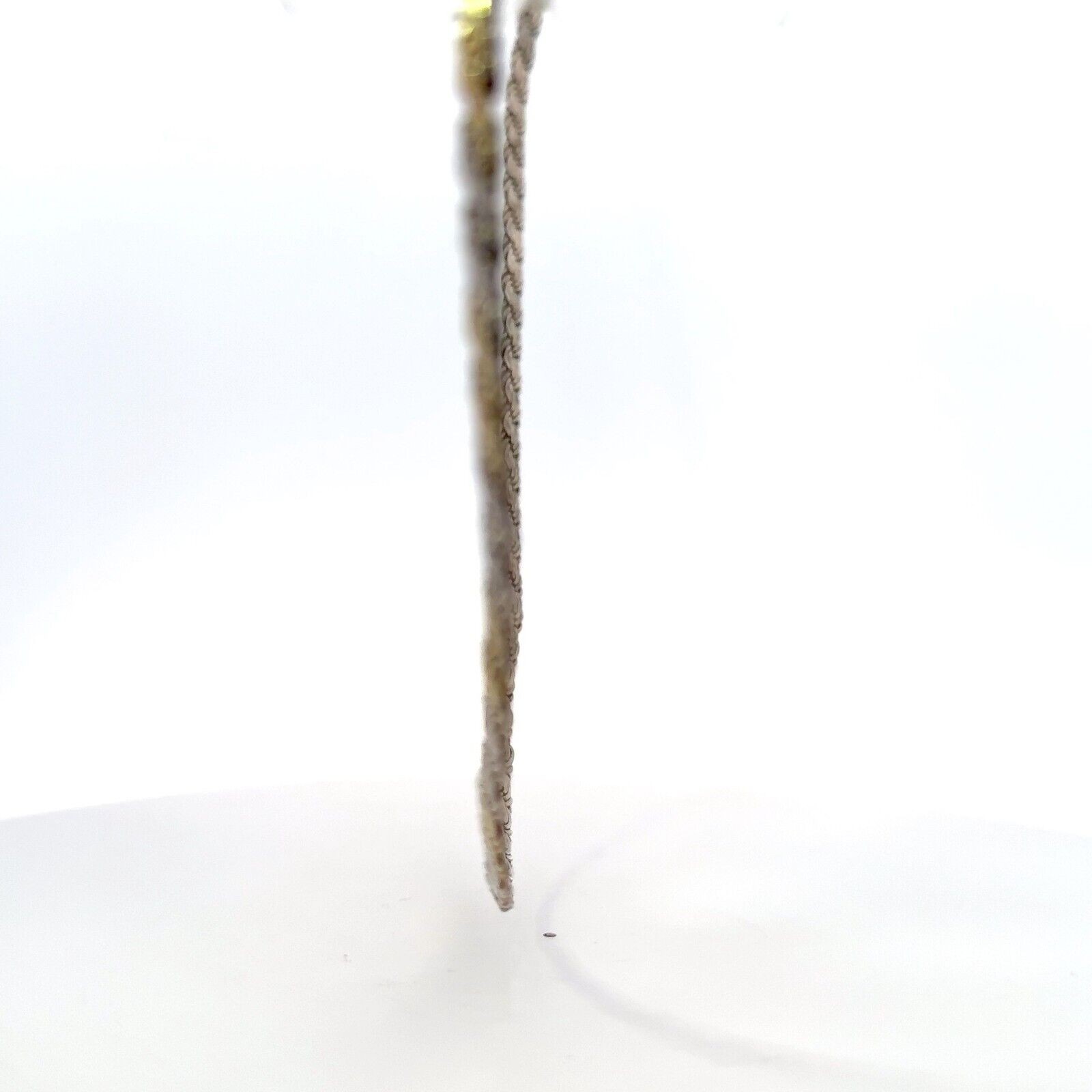24" Sterling Silver, Two-Tone Color Flattened Wheat Chain Milor, Italy - 20.3g - Image 2